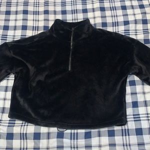 Fluffy crop top sweater